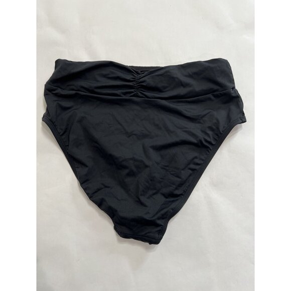 Island Goddess Cinch Back High Waist Bottom - Black - Picture 4 of 5